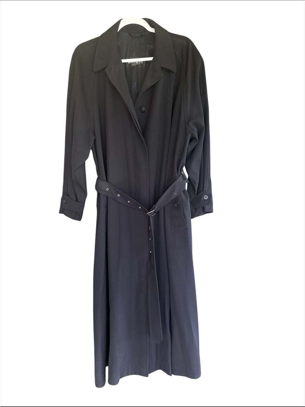 Allegri Black/navy Long Sleeve Belted trench coat IT42/M/6-8